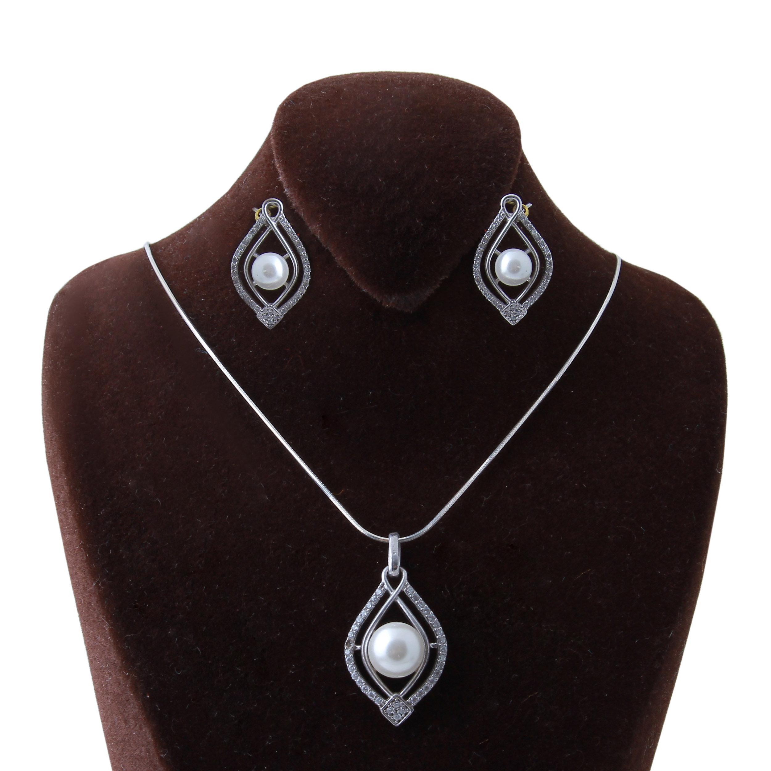   نیم ست نقره زنانه بازرگانی میلادی کد NTR_179