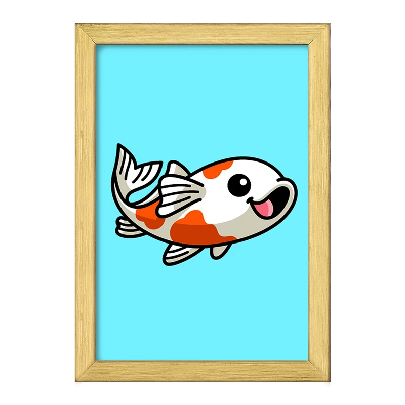 تابلو خندالو طرح حیوانات آبزی ماهی کد 28160