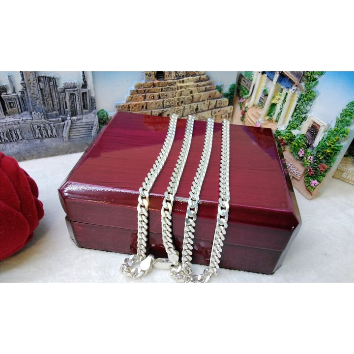 زنجیر نقره مردانه مدل gol-1279