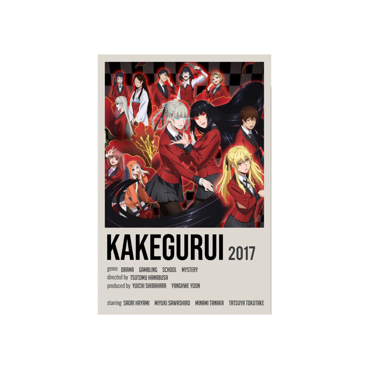 استیکر مدل انیمه طرح Kakegurui