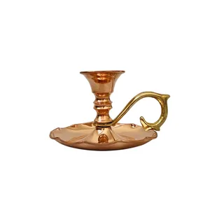 شمعدان مسی طرح بشقابی لب چین کد ZH417 