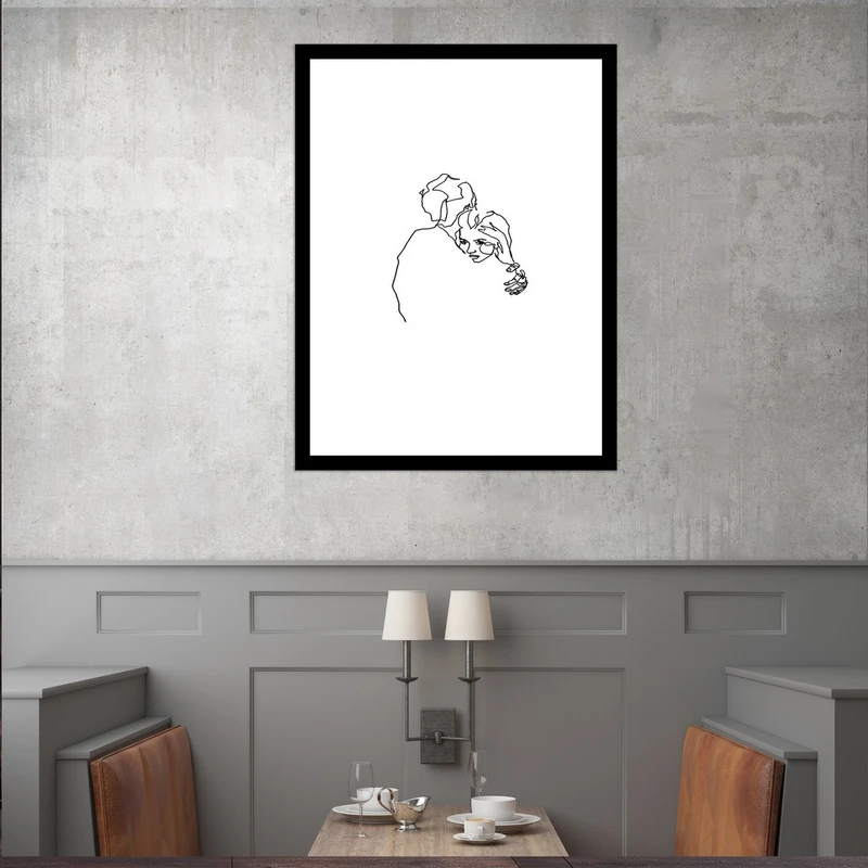 تابلو بکلیت طرح نقاشی مدرن مینیمال مدل قاب شاسی B-S9931