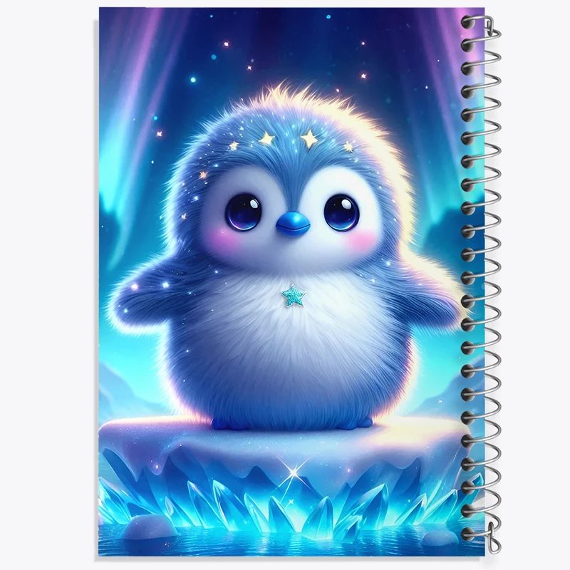 دفتر شطرنجی 50 برگ خندالو طرح پنگوئن کیوت کد F5470