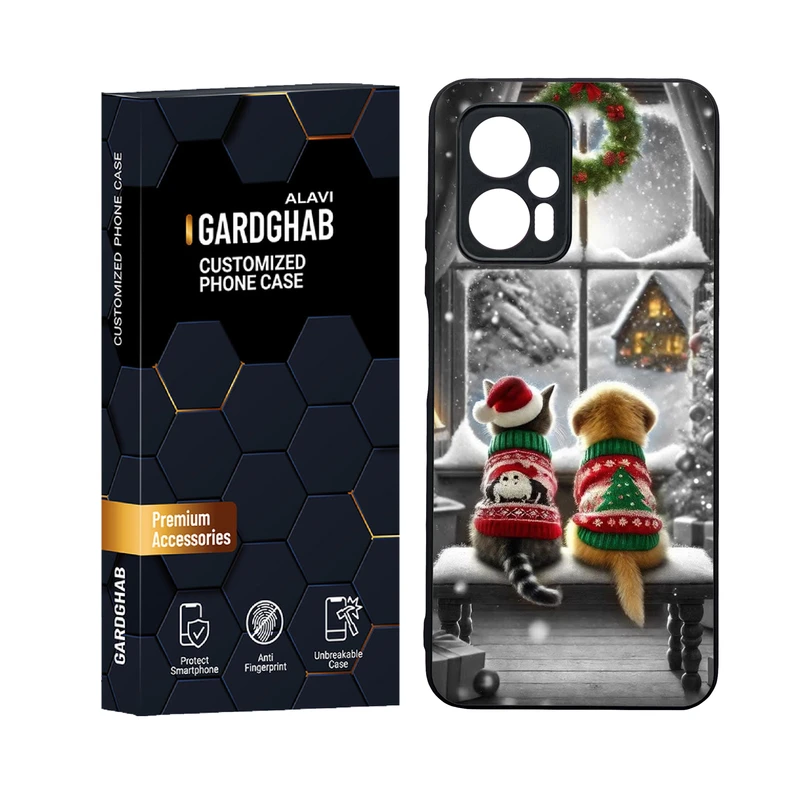  کاور گارد قاب علوی مدل  دورژله ای پشت گلس  هنری مناسب برای گوشی موبایل شیائومی Poco X4 GT