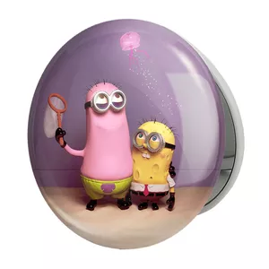 آینه جیبی خندالو طرح مینیون ها Minions مدل تاشو کد 13722 