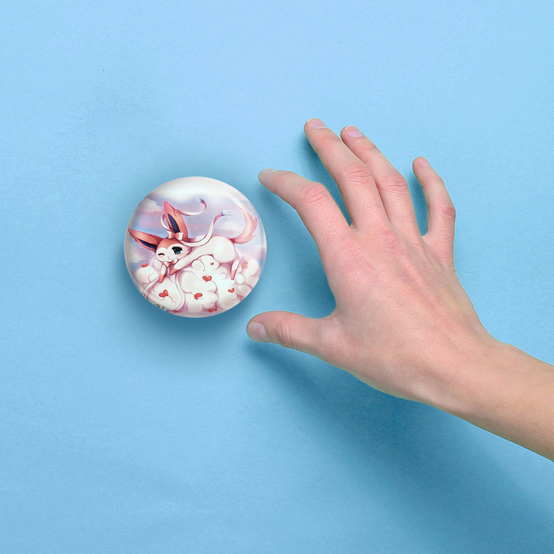 آینه جیبی خندالو مدل سیلوئون انیمه پوکمون  کد 17337