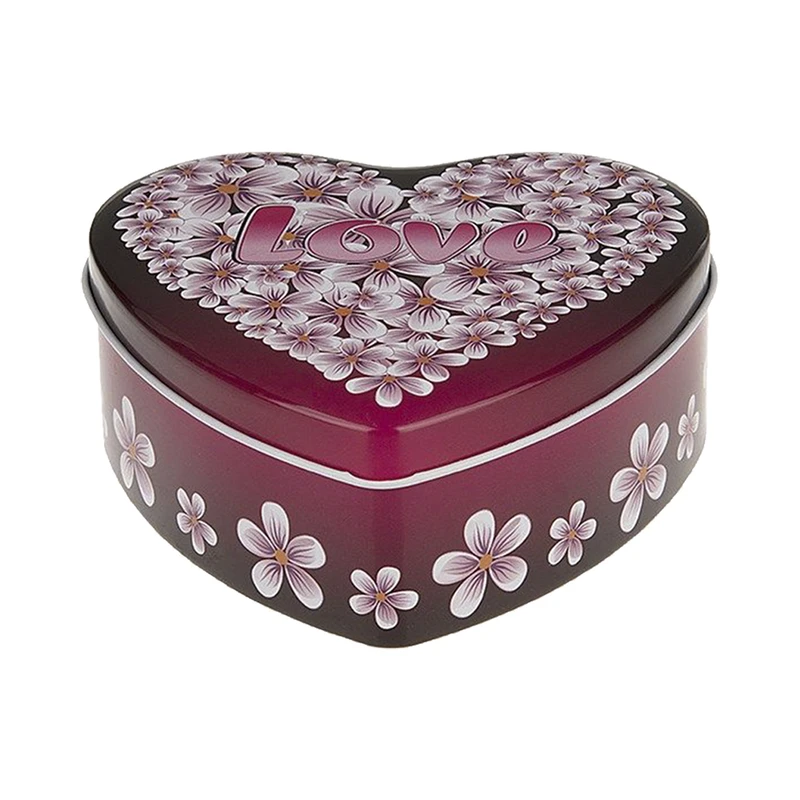 جعبه هدیه مدل قلبی طرح گل عشق
