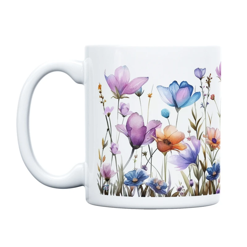 ماگ حس آمیزی طرح گل‌های بهاری کد 42 