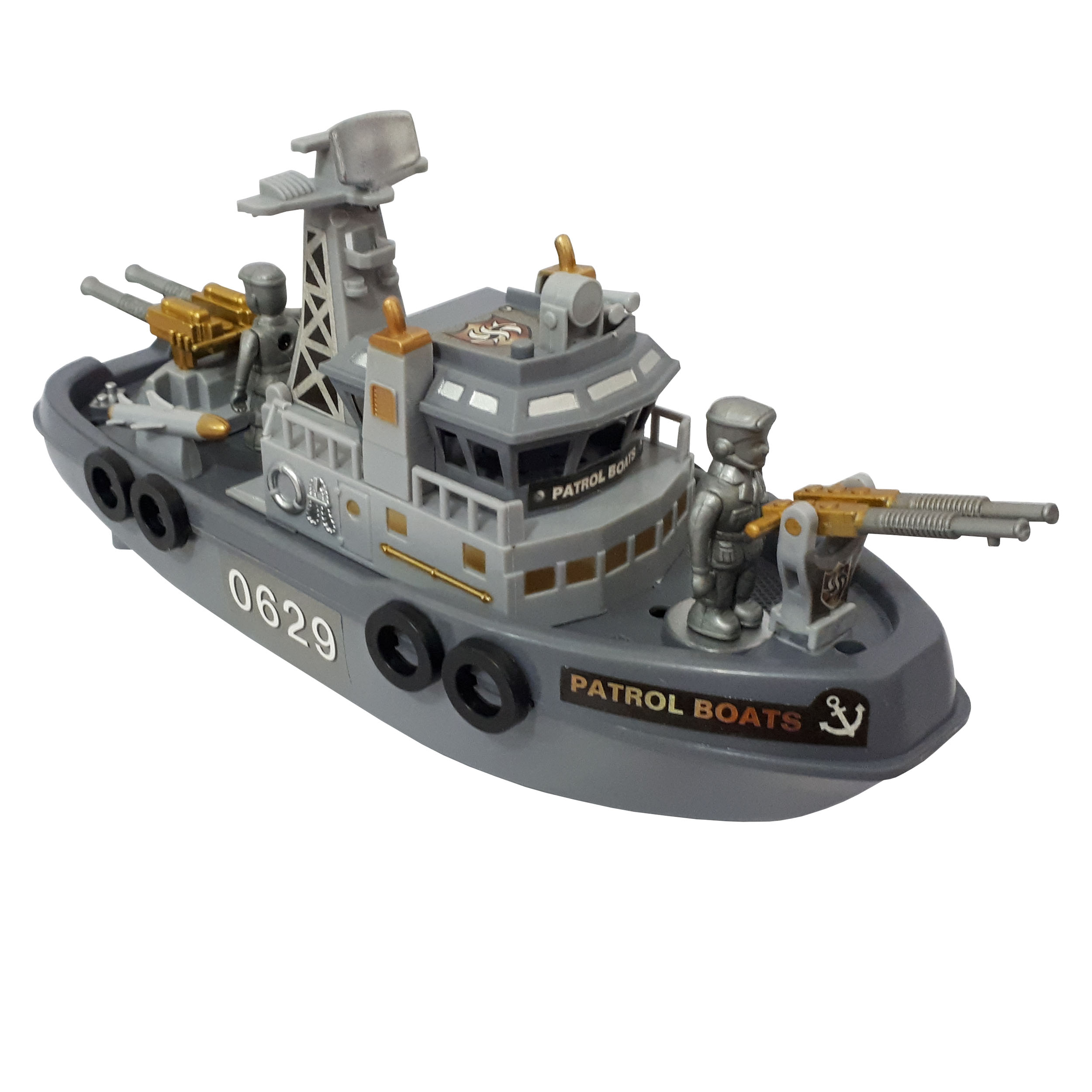 کشتی اسباب بازی طرح ناو جنگی مدل MARINE PATROL BOAT کد 0629