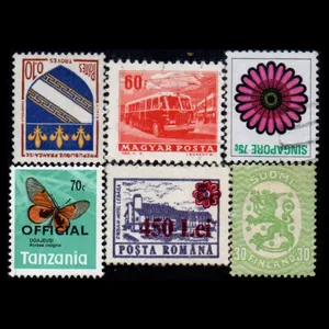 تمبر یادگاری مدل خارجی مجموعه 6 عددی 