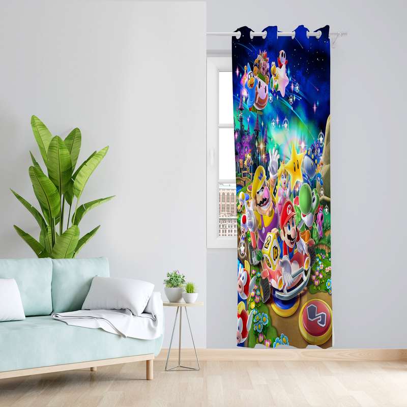 پرده طرح کارتونی مدل مخمل پانچی کد L 937 Z سایز 140x200 سانتی متر