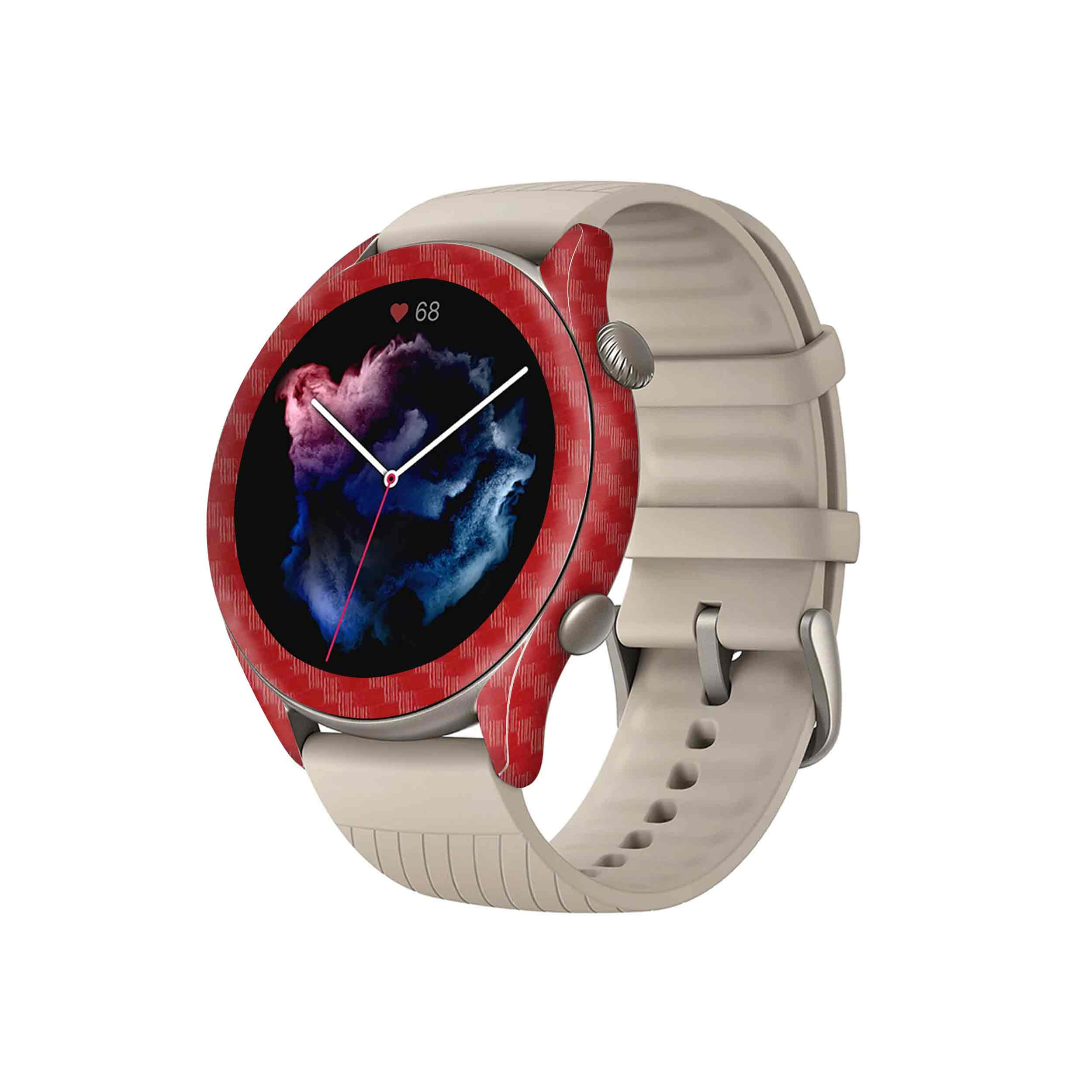 برچسب ماهوت طرح Red-Fiber مناسب برای ساعت هوشمند آمازفیت GTR 3