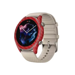 MAHOOT Red-Fiber Cover Sticker for Amazfit GTR 3 Smartwatch