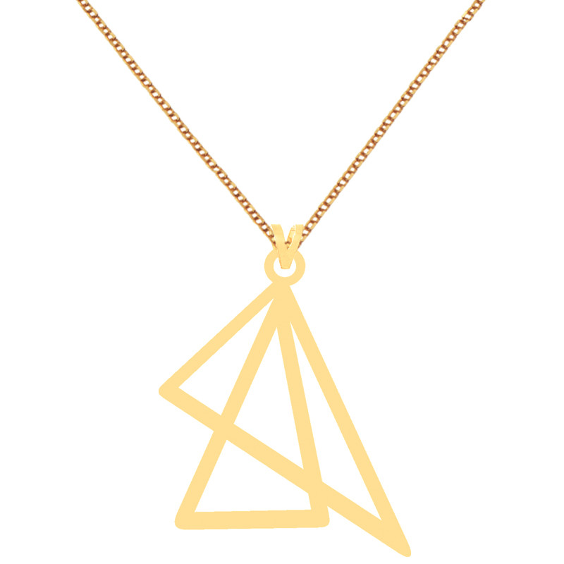 گردنبند طلا 18 عیار زنانه کرابو طرح هندسی مدل Kr71841