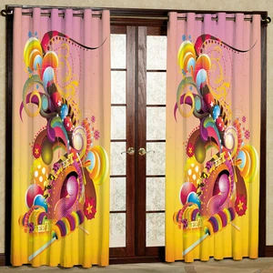 پرده کودک مدل آبنبات هازان پانچی کد 2175 سایز 140x200 سانتی متر
