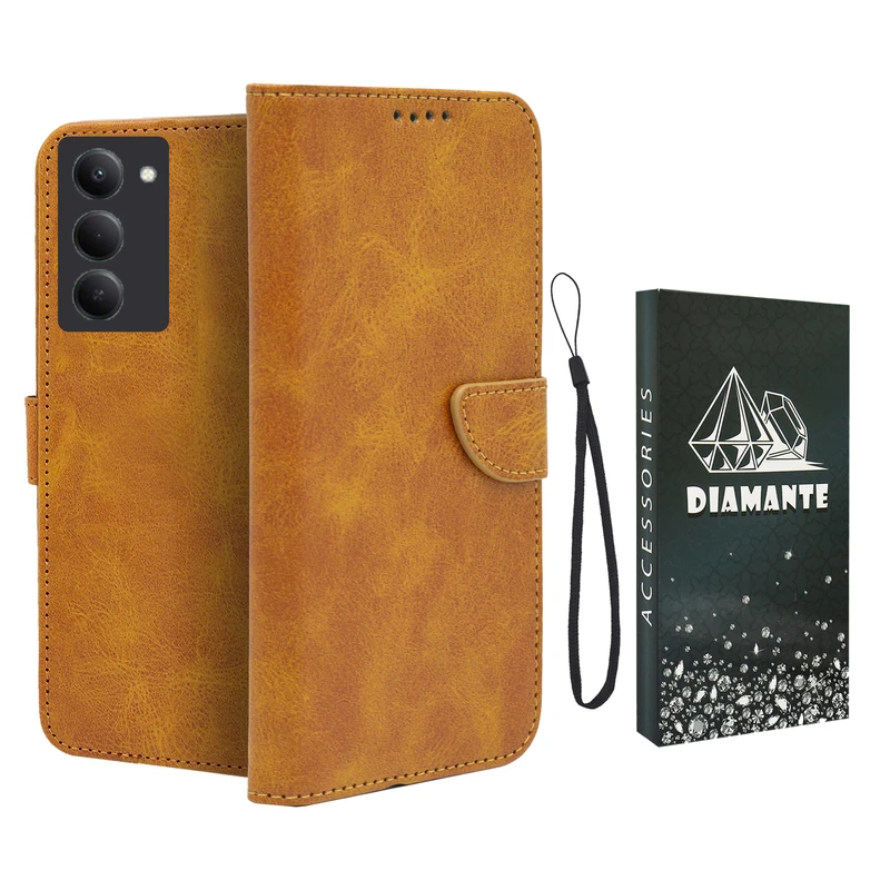 کیف کلاسوری دیامانته مدل Scusa Bk مناسب برای گوشی موبایل شیائومی Redmi 15 به همراه بند آویز