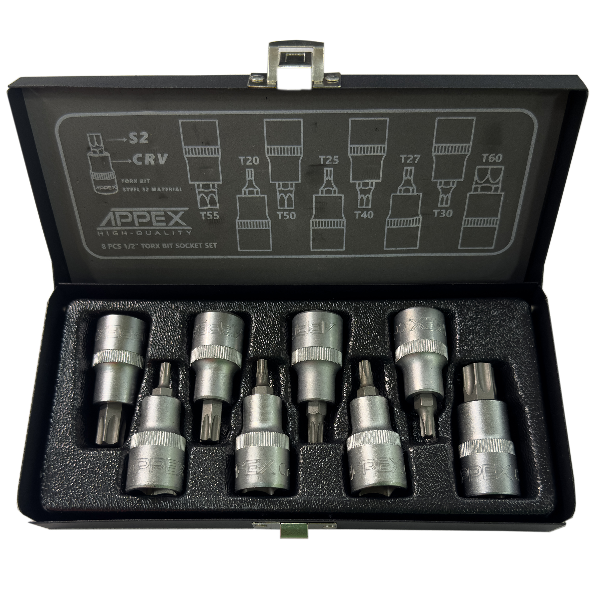 آچار آلن بکسی اپکس مدل SMT-APPEX-APX6028-ALENBOXI-T--8PCS مجموعه 8 عددی