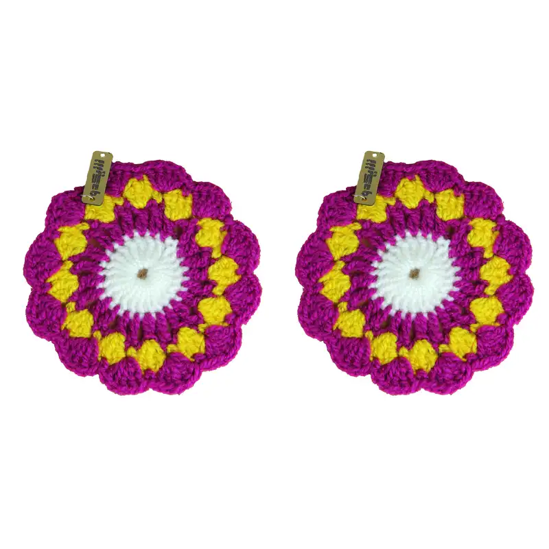 زیر لیوانی بافتنی شیکدو مدل ZL02 بسته 2 عددی