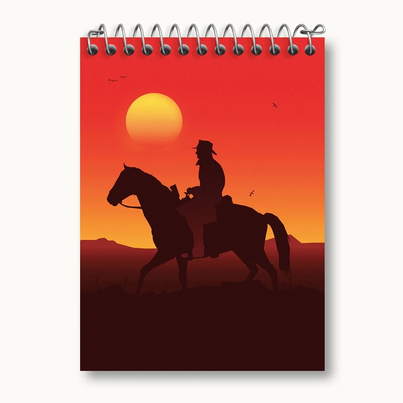 دفتر یادداشت 50 برگ خندالو مدل رد دد Red Dead کد 10299