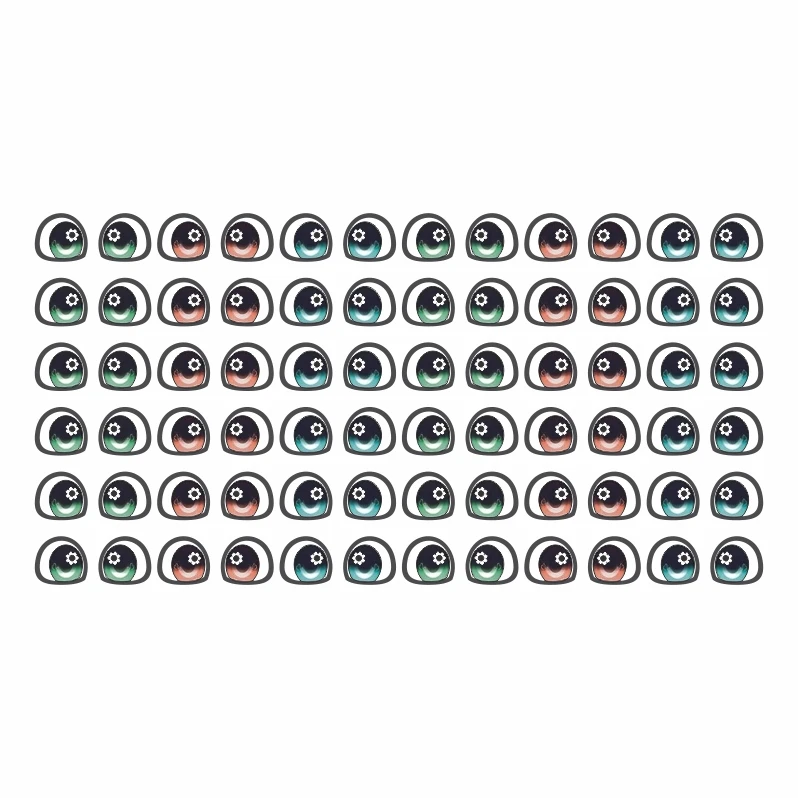 چشم عروسک مدل رزینی 6 میل کد 3 مجموعه 72 عددی