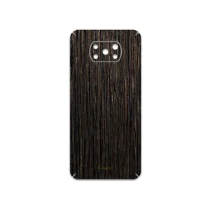 MAHOOT Dark-Gold-Stripes-Wood Cover Sticker for Xiaomi Poco X3 NFC