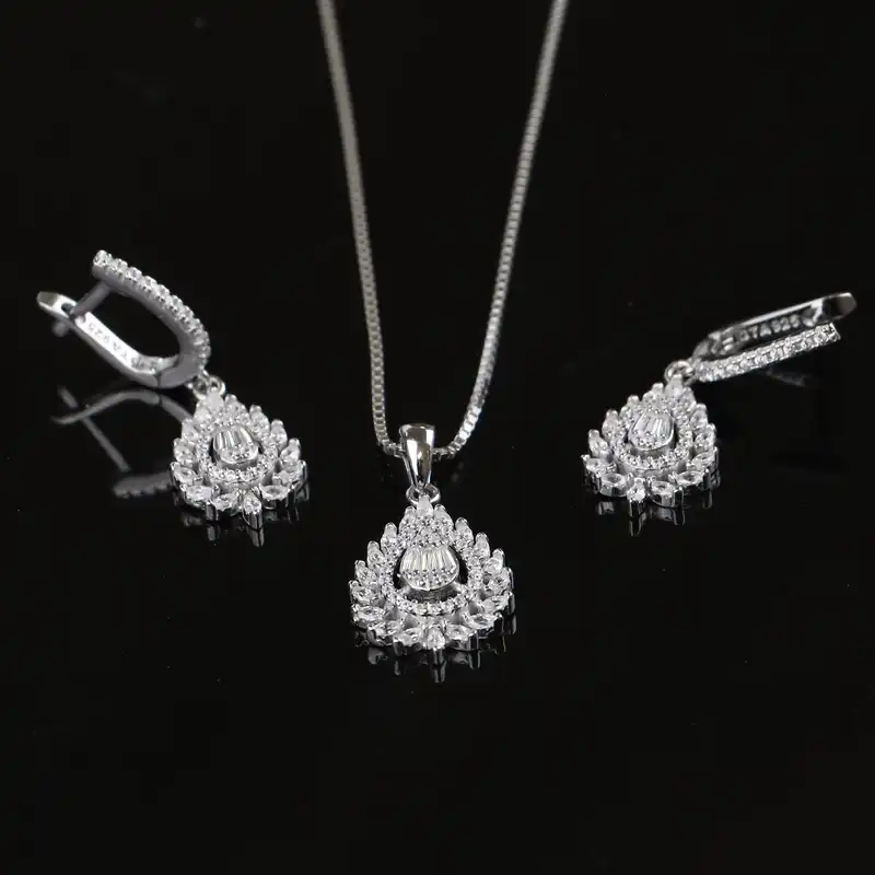 نیم ست نقره زنانه جی تی ای مدل جی نایس 90