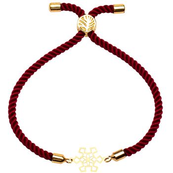 دستبند طلا 18 عیار زنانه کرابو طرح دونه برف مدل Kr1585