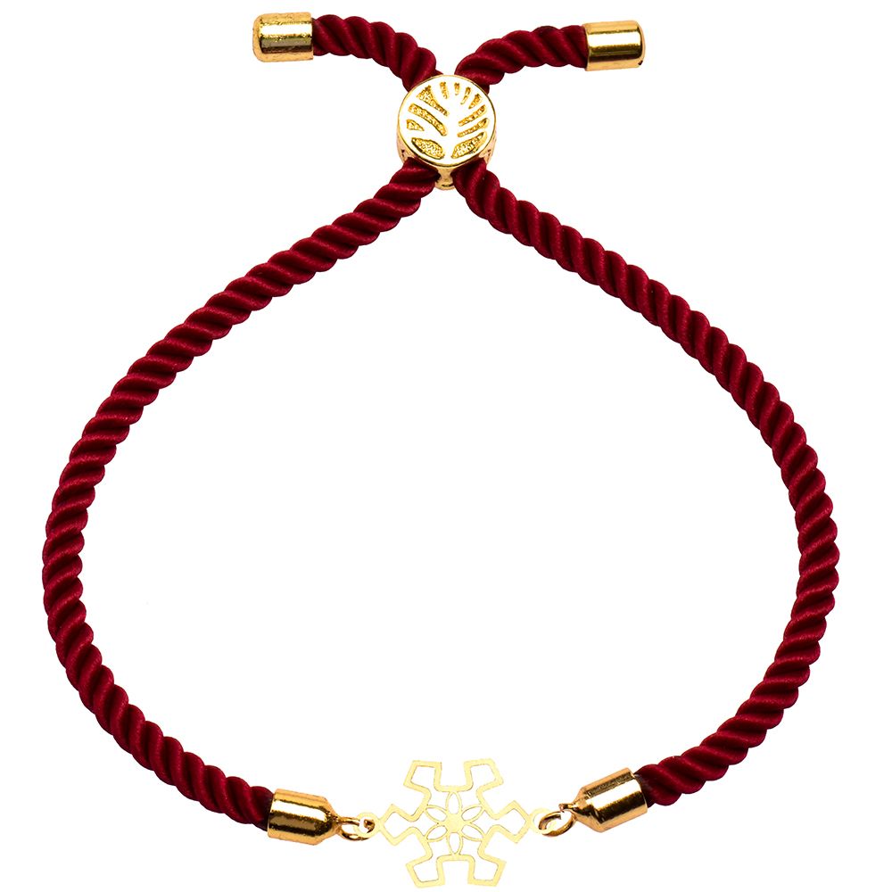 دستبند طلا 18 عیار زنانه کرابو طرح دونه برف مدل Kr1585 -  - 1