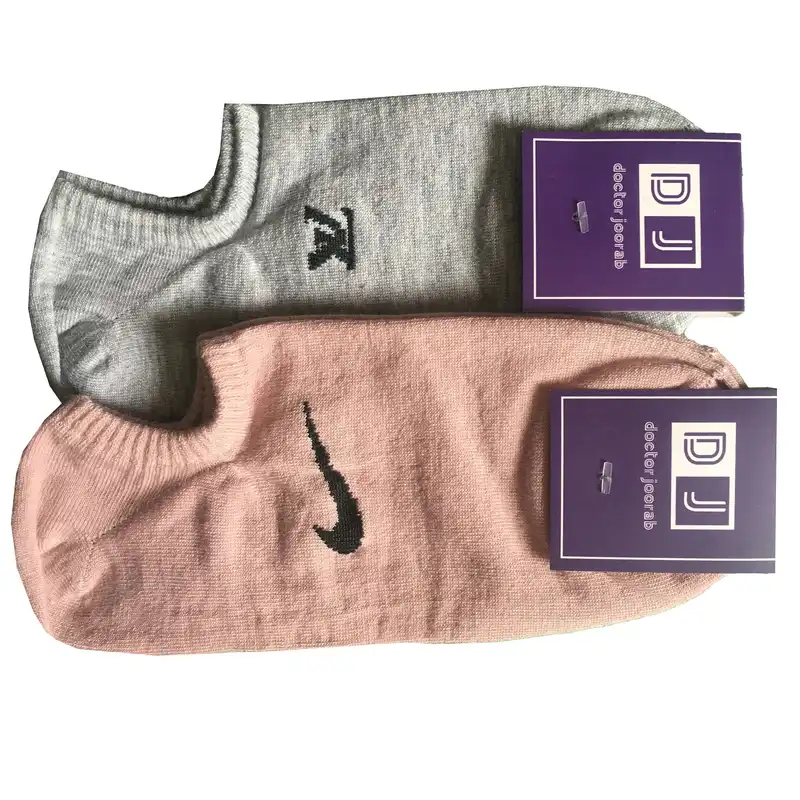 جوراب زنانه مدل زیرقوزکی میکس کد 2004 بسته 2 عددی