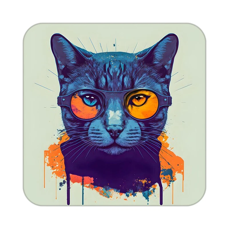 زیر لیوانی کاکتی طرح حیوانات رنگی مدل mp26324