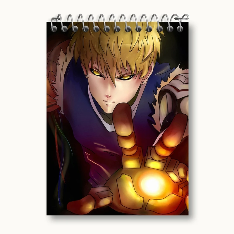دفتر یادداشت 50 برگ خندالو مدل جنوس انیمه مرد تک مشتی One Punch Man کد 11334