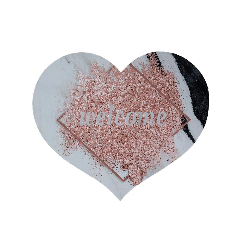 پادری مدل قلب طرح welcome کد 8400 سایز 90 × 90 سانتی متر