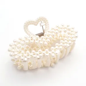 کلیپس مو دخترانه مدل مروارید طرح قلب كد KLP649