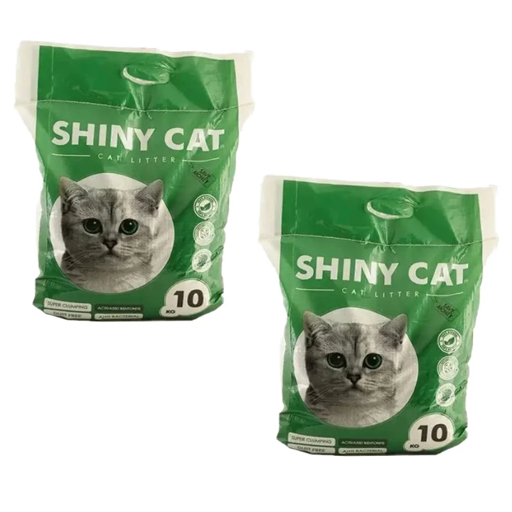 خاک گربه روشا و شاینیمدل سوپرکلامپ گرانولی 25% کربن وزن 20 کیلوگرم مجموعه دو عددی