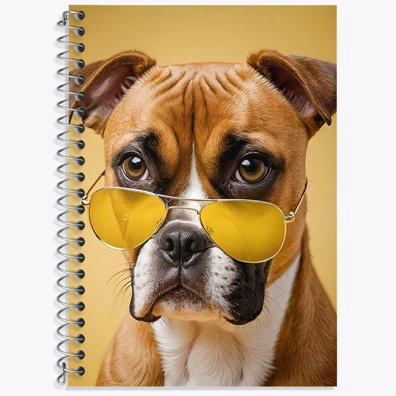 دفتر زبان 50 برگ خندالو مدل سه خط طرح سگ کد N1456