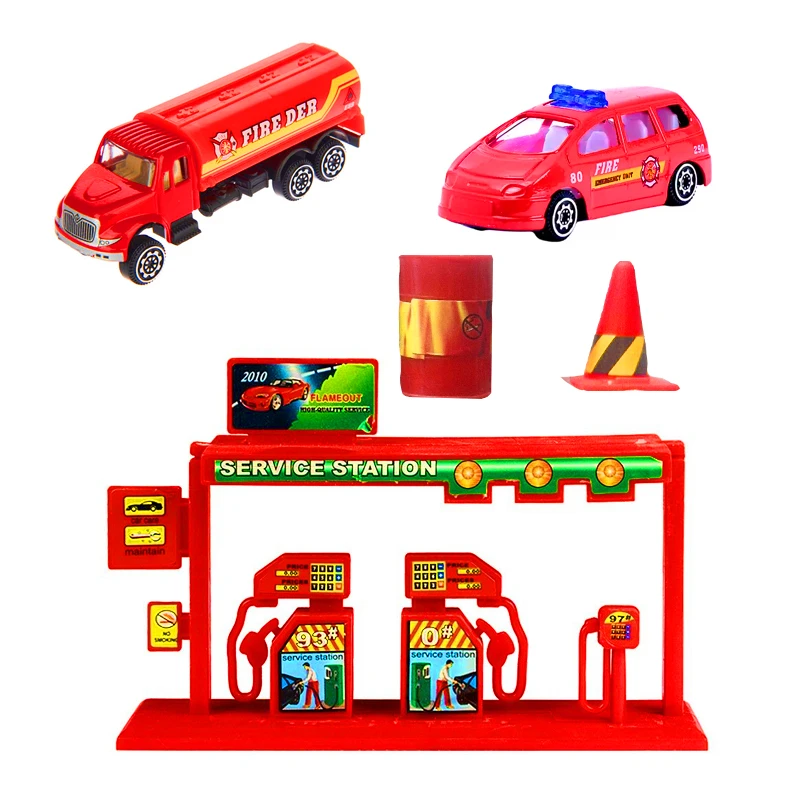 ست 5 تکه ماشین بازی مدل آتش نشانی طرح علائم کد 712