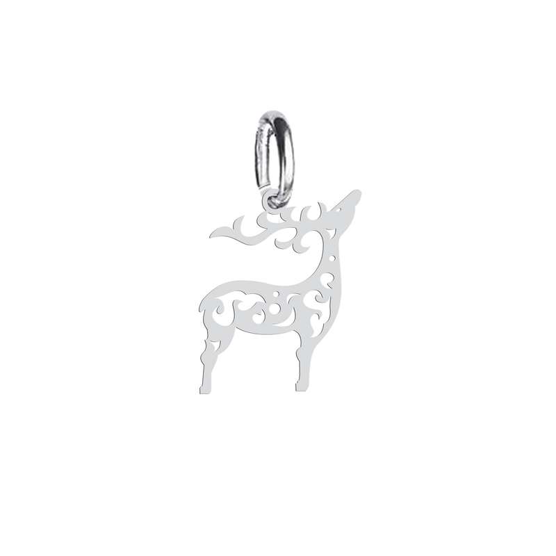 آویز گردنبند نقره هایکا طرح گوزن مدل n.ha 599