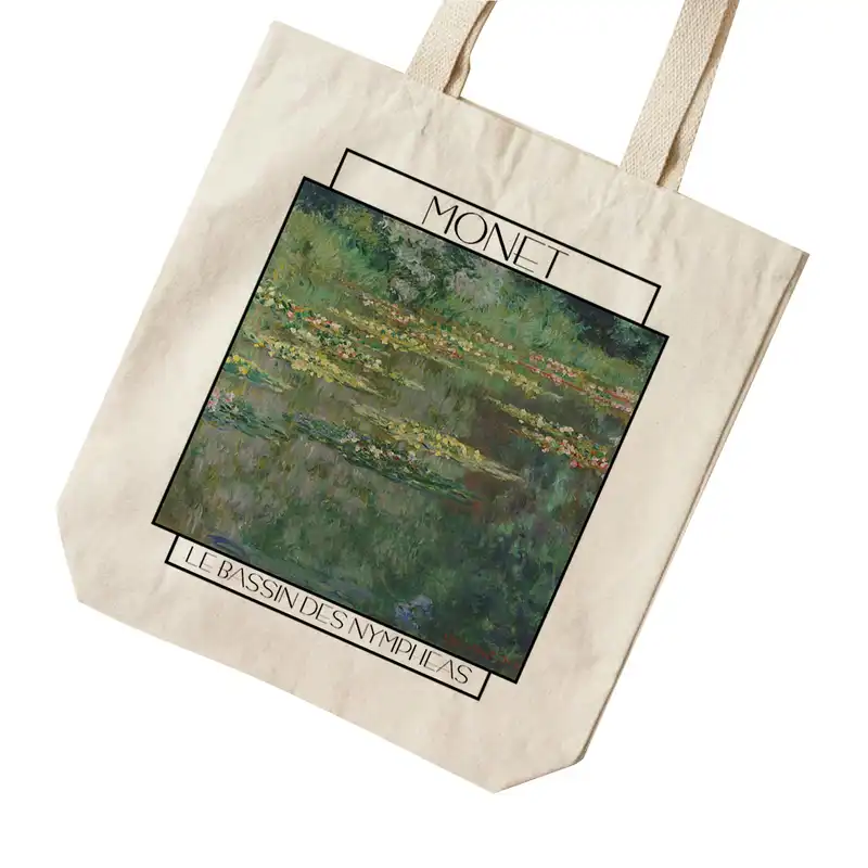 ساک خرید ترمه طراحان ایده مدل برکه نیلوفر از مونه کد art0233 - L