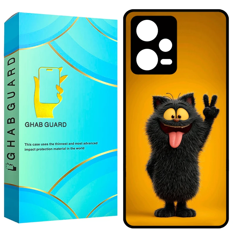 کاور قاب گارد طرح گربه مدل GCHPN12P مناسب برای گوشی موبایل شیائومی Redmi Note 12 Pro 5G