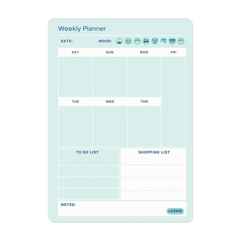 تخته وایت برد لاژید طرح پلنر روزانه مدل آهنربایی سایز 20×30 سانتیمتر