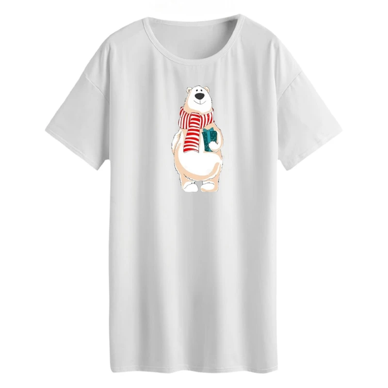 تی شرت لانگ آستین کوتاه زنانه مدل خرس بامزه