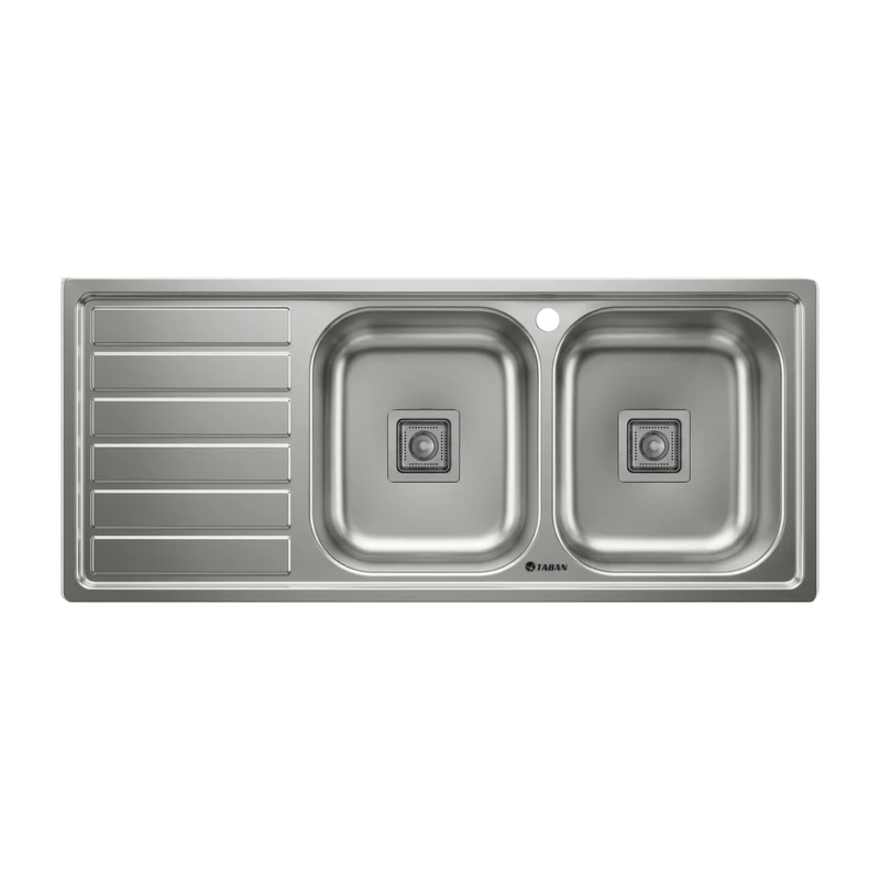 سینک ظرفشویی استیل روکار دو لگنه مدل TF9203