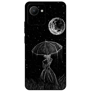 Megafone Girl and Moon 1369 Cover For Realme C30 / C30s