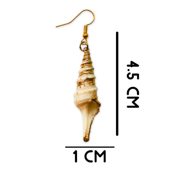 گوشواره دخترانه طرح صدف کد W-02