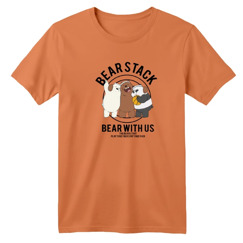 تی‌شرت آستین کوتاه لانگ بچگانه مدل سه خرس