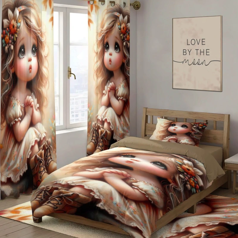 سرویس خواب تک نفره 4 تکه مدل دخترانه کد ۱۰۵۵