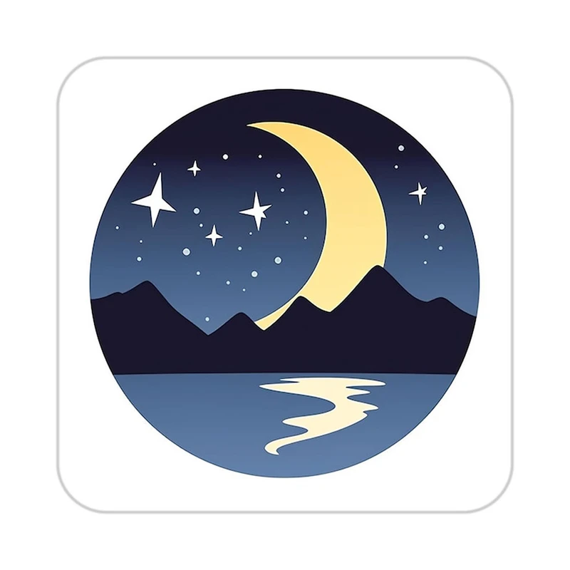 زیر لیوانی کاکتی طرح ماه و ستاره مدل mp52866