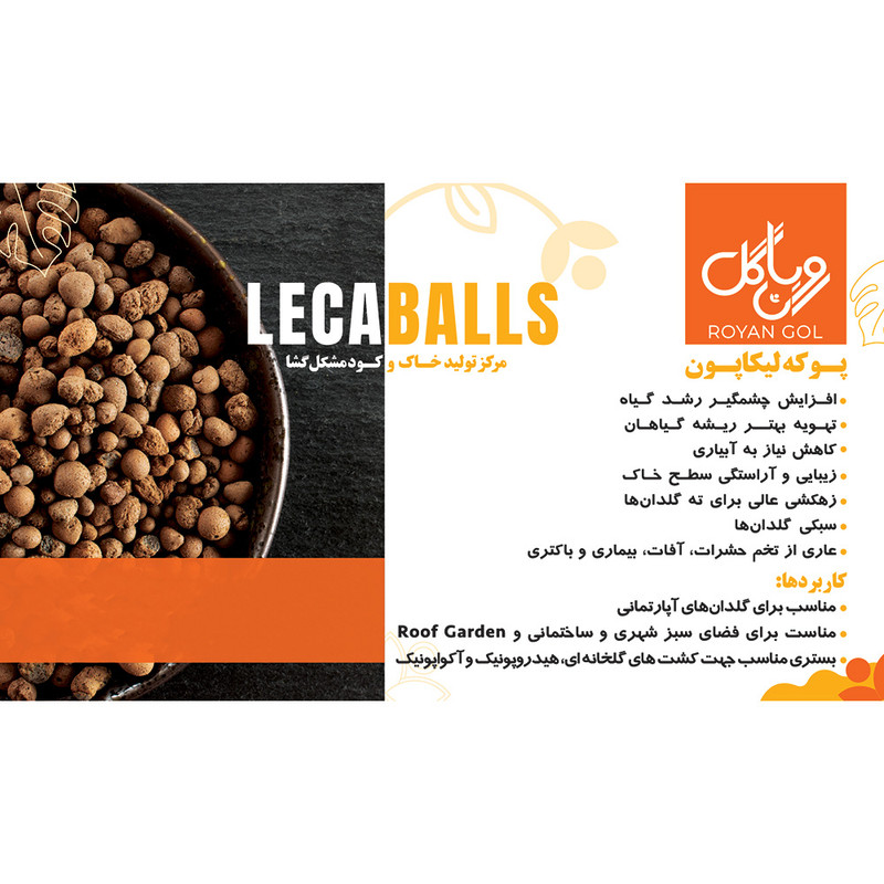 پوکه لیکاپون دانه ریز رویان گل مدل PSL3 حجم 3 لیتر