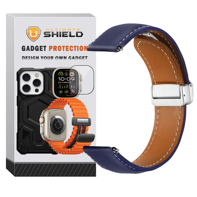 بند آلتیمیت شیلد مدل MAG Leather UL مناسب برای ساعت هوشمند هایلو RS4 / RS4 Plus / LS02