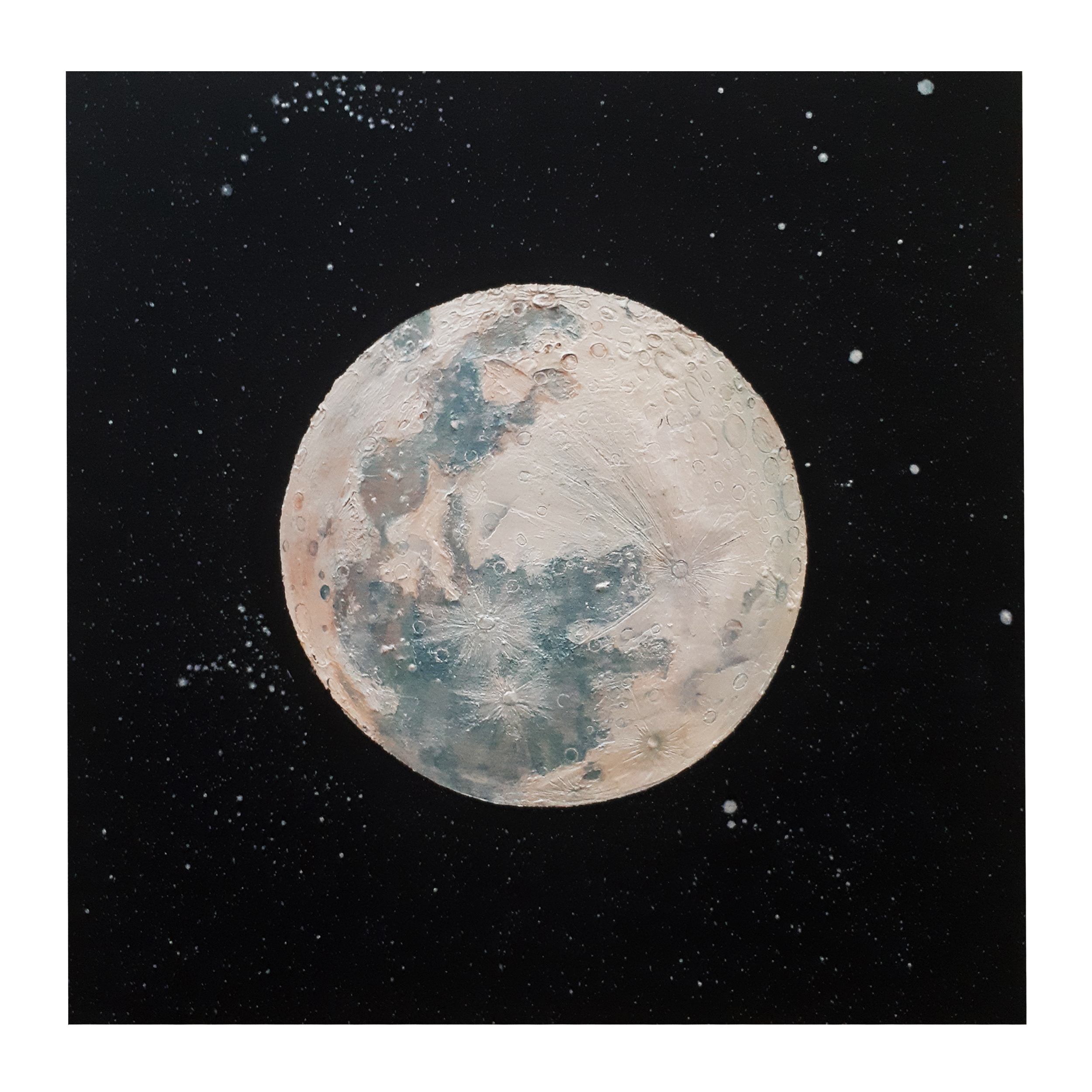 تابلو نقاشی اکریلیک طرح ماه کد 6794